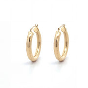 ESTATE 14K Yellow Gold Diamond Cut Hopp Earrings